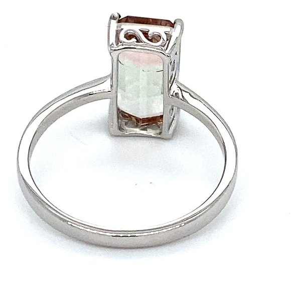 Watermelon Tourmaline 4.25ct Solid 18K Gold Ring - Picture 4 of 6